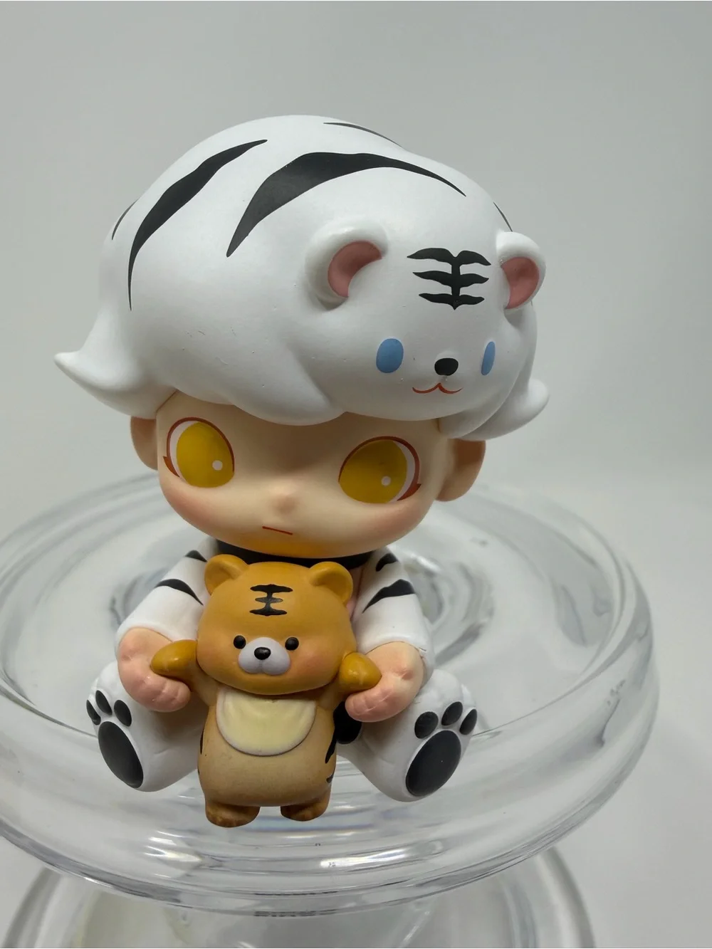 Cute Tiger-Themed Vinyl Figure with Mini Bear
